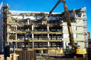 building being demolished